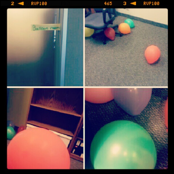 Best part of my job. That’s right: balloon room.