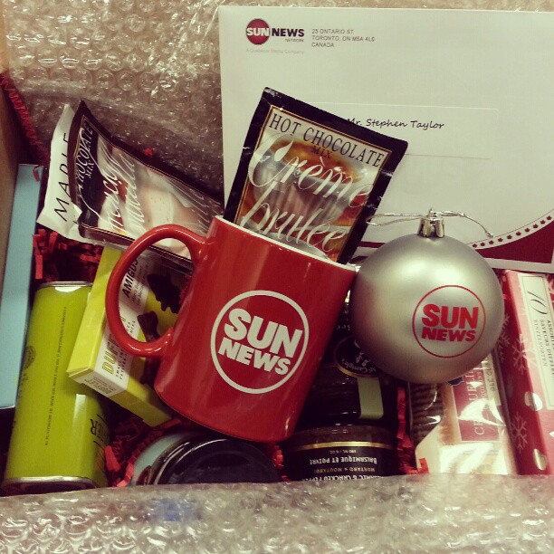 My @sunnewsnetwork Christmas gift arrived! Thanks for a great year!!
