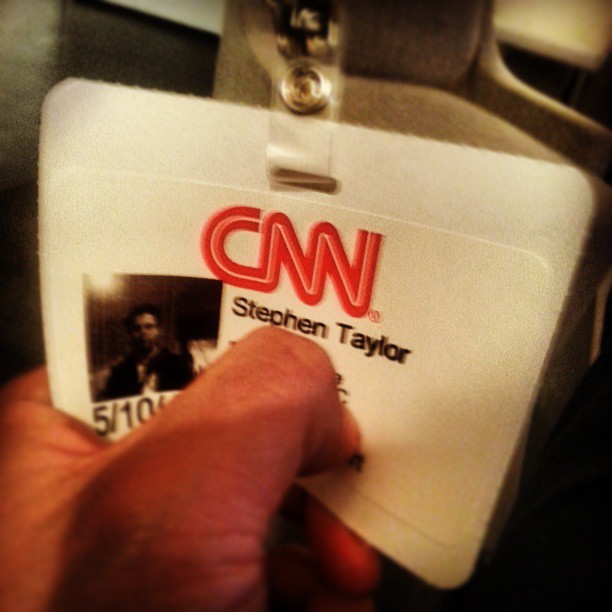 Hanging out in the CNN Green Room in DC