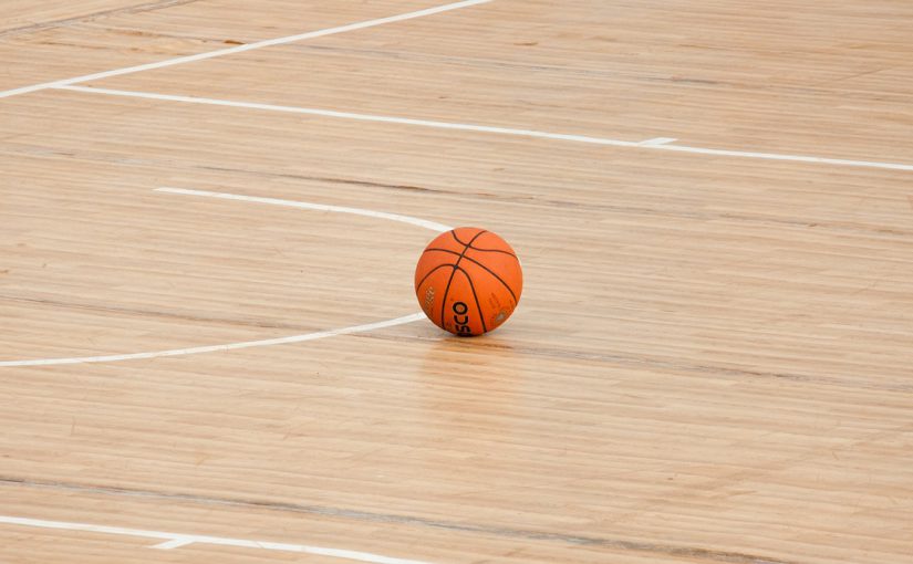 Basketball on the court