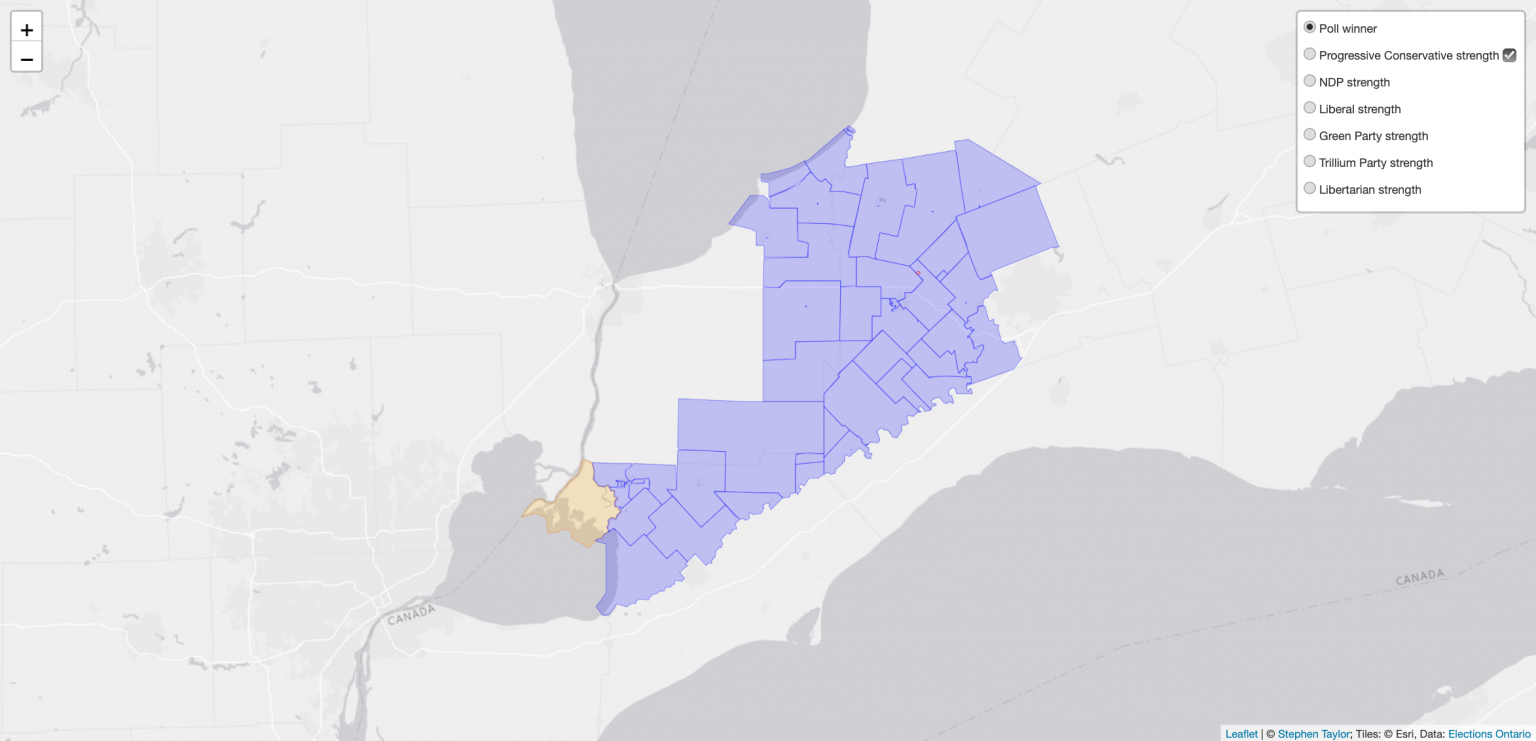 Mapping the results of the 2018 Ontario provincial election Stephen