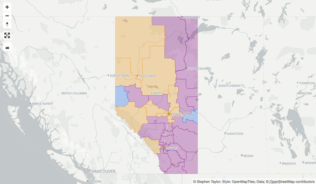 2015 Alberta Provincial Election Map 3 1024x596 